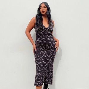 Princess Polly sariah midi dress black